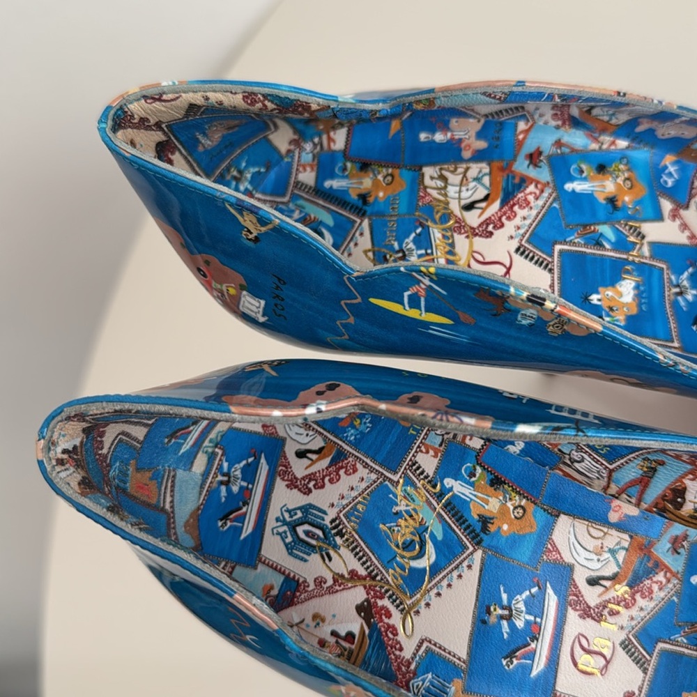 Christian Louboutin *NEW* Blue Patterned Women's Heels- Size 39.5 - Picture 5 of 13